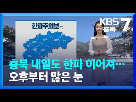 [날씨] 충북 내일도 한파 이어져…오후부터 많은 눈 / KBS  2022.12.14.