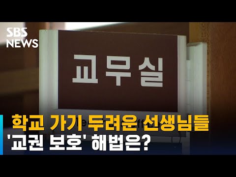 학교 가기 두려운 선생님들…'교권 보호' 해법은? / SBS