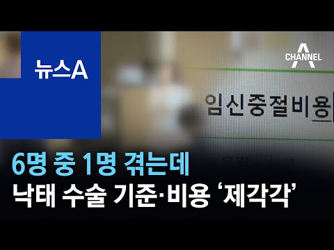 6명 중 1명 겪는데…낙태 수술 기준·비용 ‘제각각’ | 뉴스A