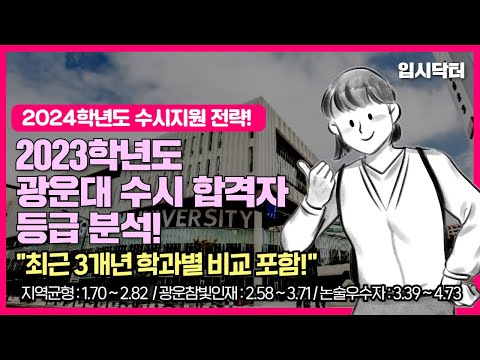 [2024 광운대 수시지원 전략]2023학년도 광운대학교 수시 합격자 등급 분석!_입시닥터