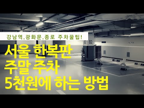 서울 시내 주말주차 5천원에 해결하는 법 - 강남역, 광화문,명동 등