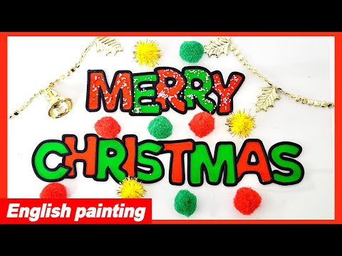 Merry Christmas painting, coloring 메리크리스마스 색칠하기 | 젤라틴으로 색칠하기