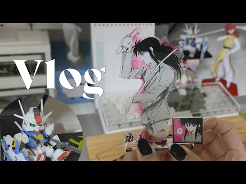 오타쿠 vlog ⎟디오라마 • 건담SD • 메루카리 대행 후기 (feat. 여더쿠)