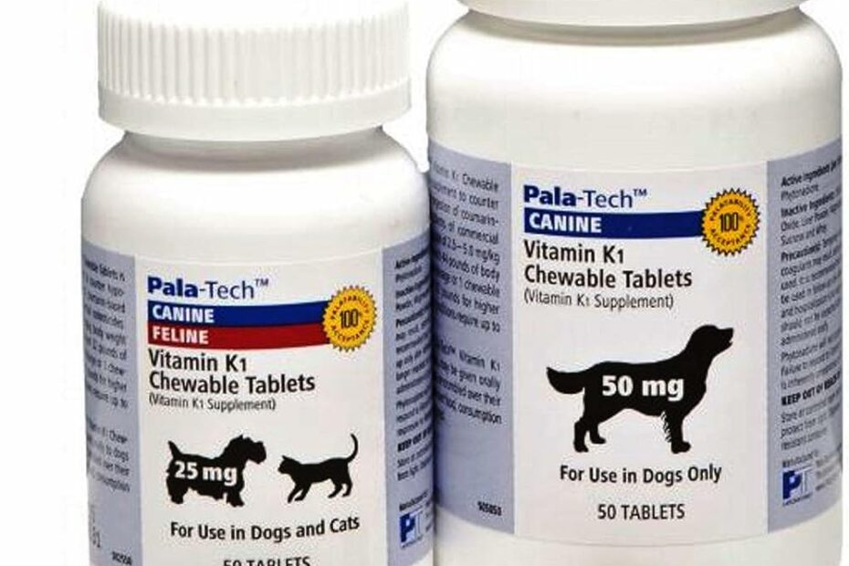Amazon.Com : Pala-Tech Vitamin K1 Chewable Tablets For Dogs, 50 Mg, 50  Tablets : Pet Multivitamins : Pet Supplies