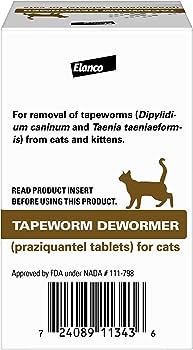 Amazon.Com : Elanco Tapeworm Dewormer (Praziquantel Tablets) For Cats And  Kittens 6 Weeks And Older, 3-Count : Pet Supplies