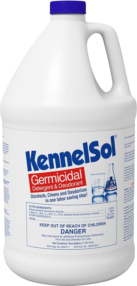 Amazon.Com: Kennelsol 1-Step Kennel Cleaner - Epa Registered Liquid  Concentrate Disinfectant And Deodorizer, Effective Against Bacteria And  Viruses - 1 Gallon By Alpha Tech Pet : Pet Supplies