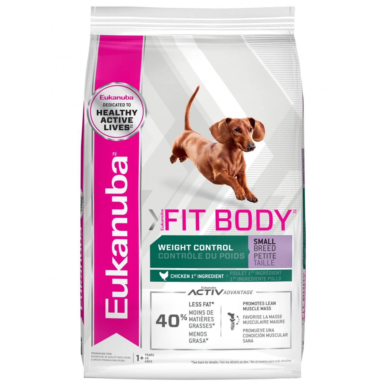 Amazon.Com: Eukanuba Fit Body Weight Control Small Breed Dry Dog Food, 4  Lb. Bag : Pet Supplies