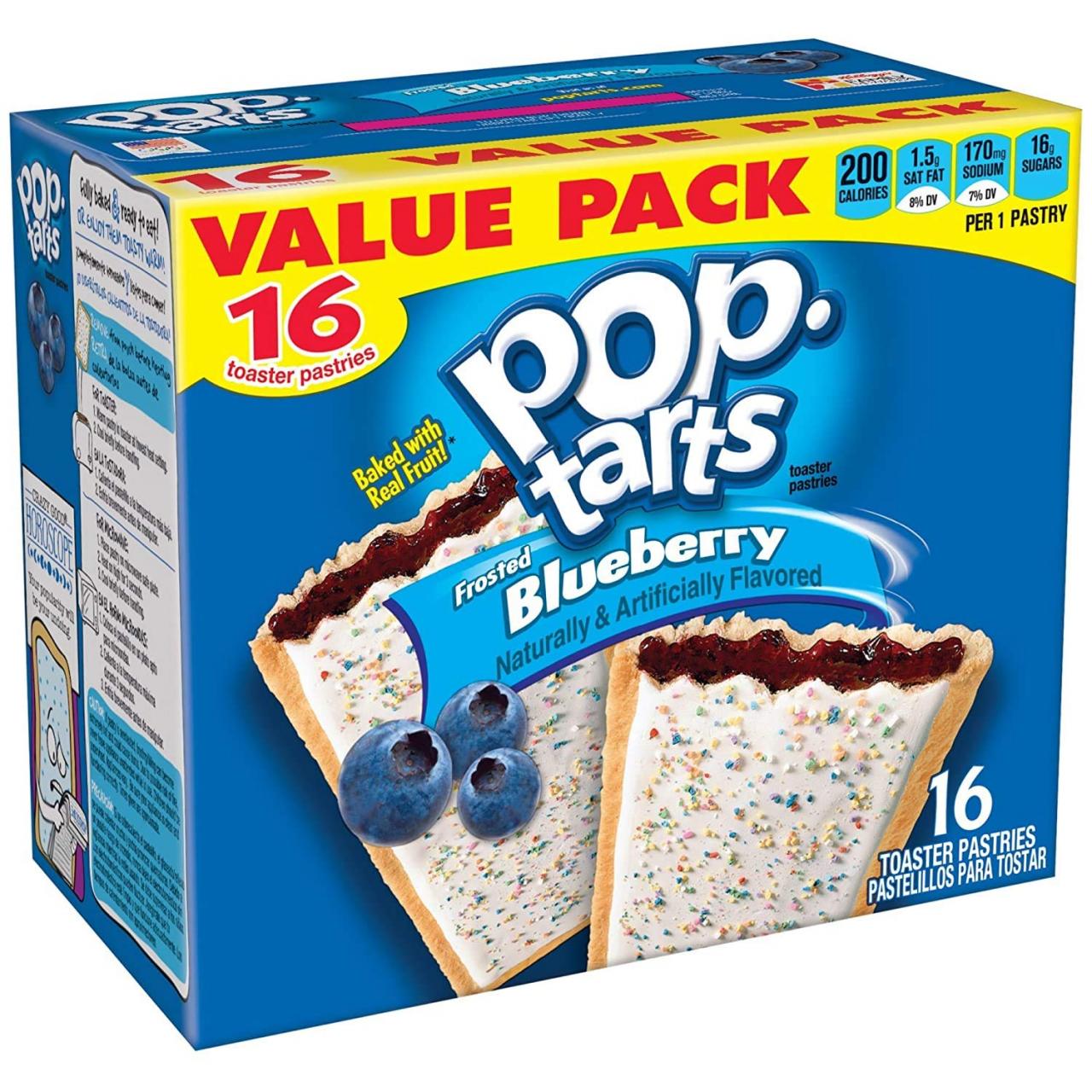 Amazon.Com: Pop-Tarts Frosted Blueberry Toaster Pastries (1 Pack) 29.3 Oz