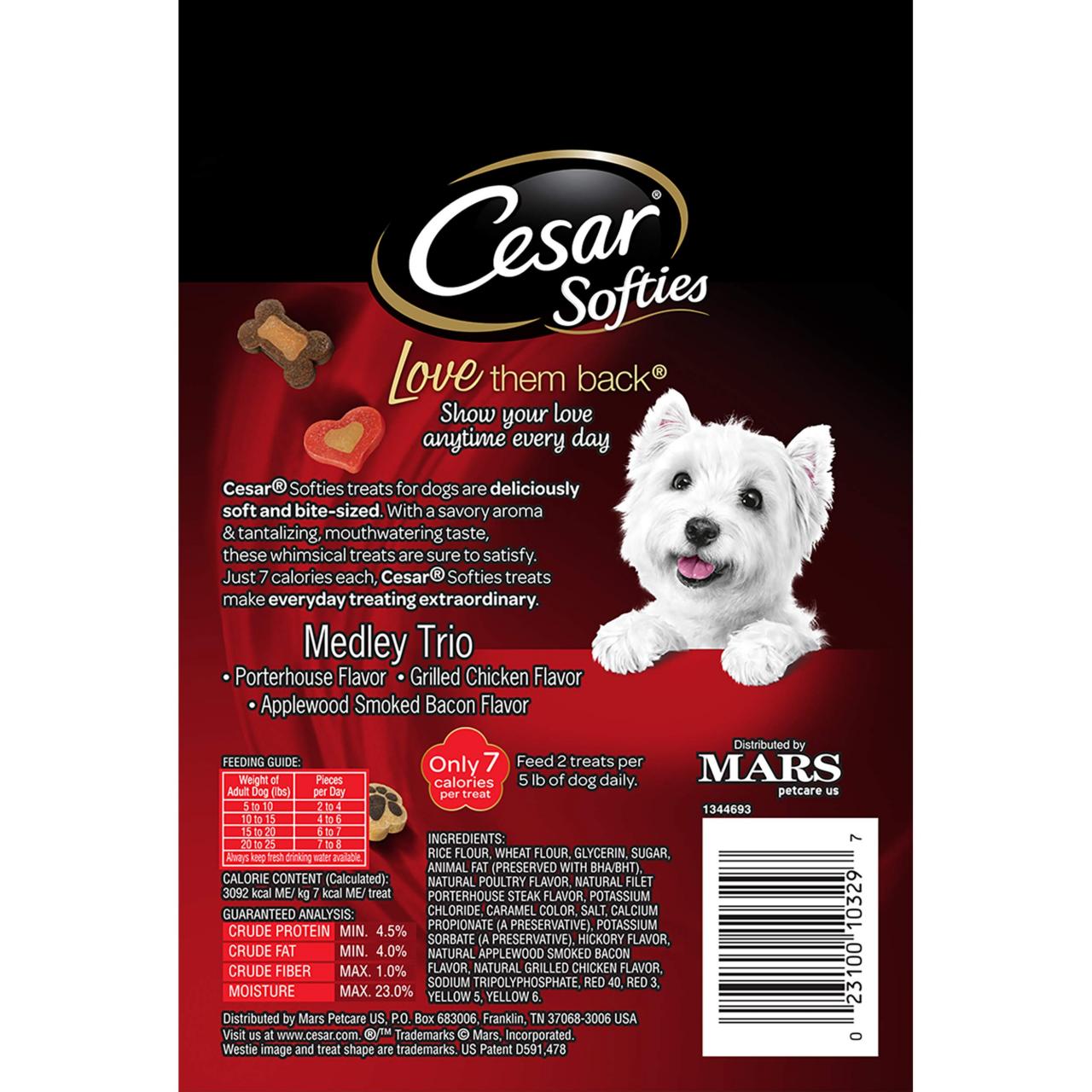 Amazon.Com : Cesar Softies Chewy Small Dog Medley Trio, 6 Oz Pouch (Pack Of  8) : Pet Snack Treats : Pet Supplies