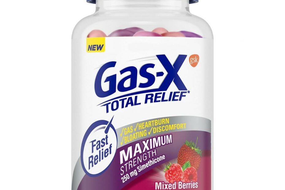 Amazon.Com: Gas-X Total Relief Chewable Tablets With Maximum Strength Gas  Relief Simethicone 250 Mg And Heartburn Relief Calcium Carbonate 750 Mg,  Bloating Relief, Mixed Berries - 65 Count : Health & Household