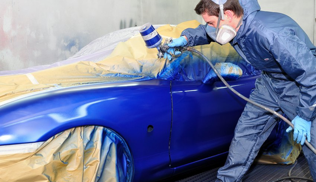 The Process Of Painting A Car
