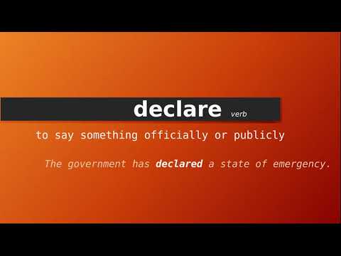 Declare , Meaning Of Declare , Definition Of Declare , Pronunciation Of  Declare - Youtube