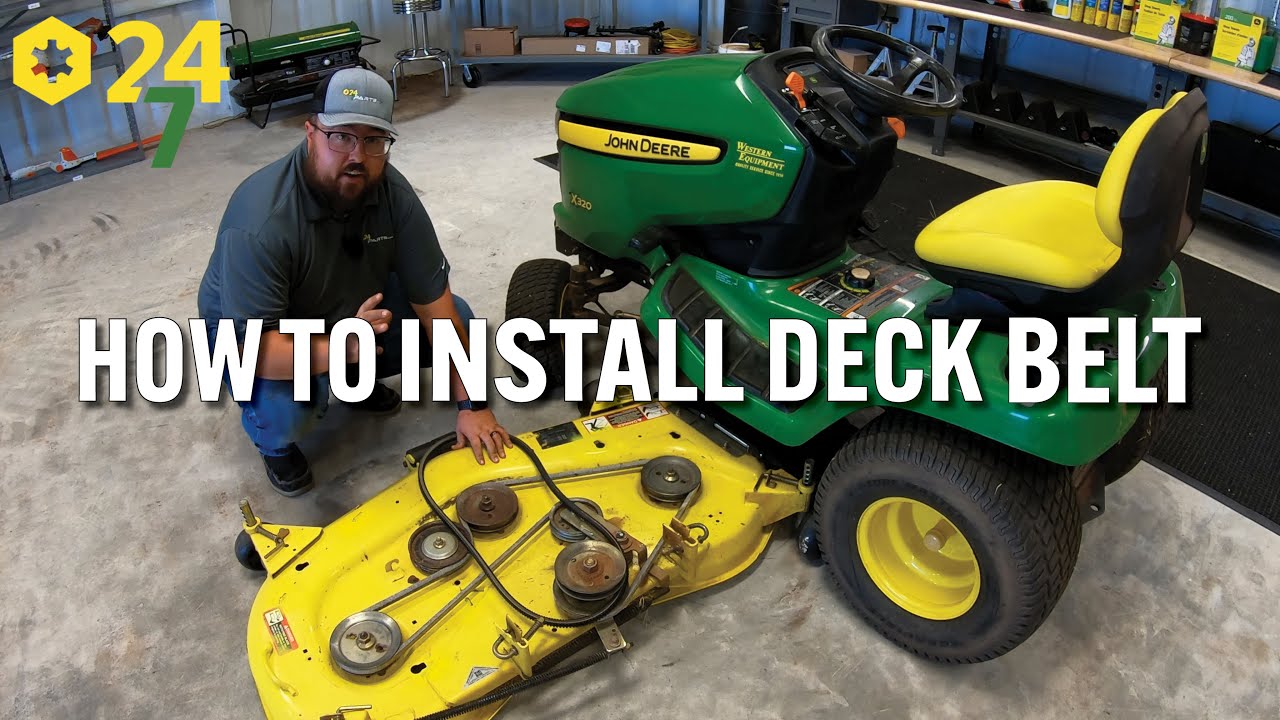 How To Install Deck Belt On John Deere Mower - Youtube