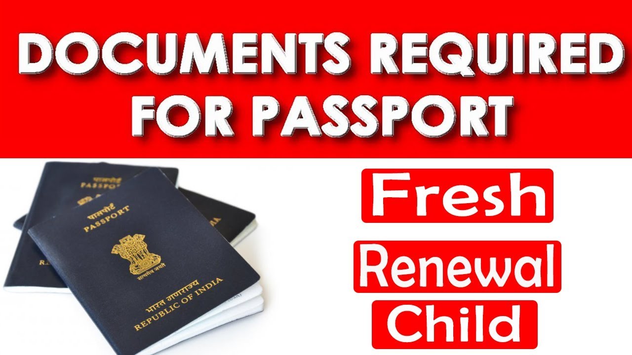 What Are The Documents Required For Indian Passport || Fresh | Renewal |  Child - Youtube