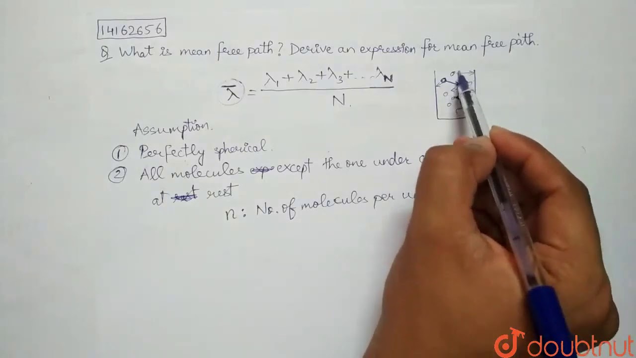 What Is Mean Free Path? Derive An Expression For Mean Free Path. - Youtube