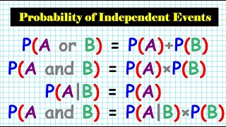 12 How To Calculate The Probability Of Independent Events P(A Or B ) = P(A)  + P(B) P(A And B) Depen - Youtube