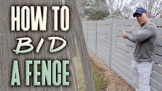 How To Bid Fences? Everything You Need To Know To Start Bidding Any Fence  Job. - Youtube