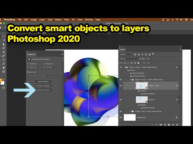 Photoshop : Convert Smart Objects To Layers (New Feature Photoshop 2020 +)  - Youtube