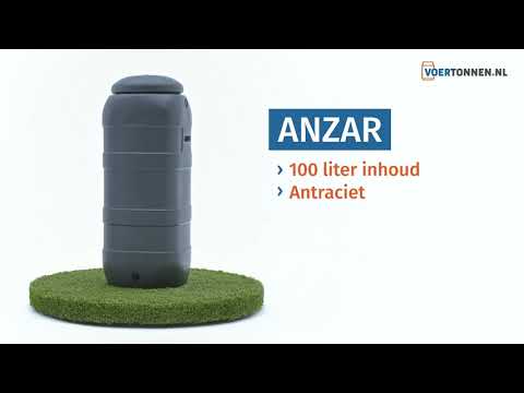 Regenton 100 liter antraciet Anzar