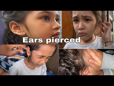 6 year old gets her ears pierced 👂🏻 || 7 March 2021