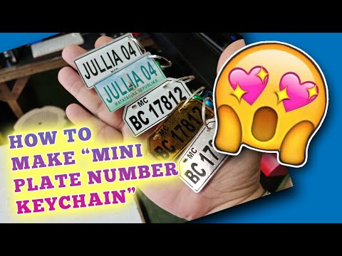 HOW TO MAKE MINI PLATE NUMBER KEYCHAIN (TUTORIAL)