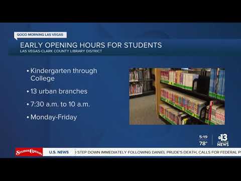 New Early Opening Hours For Students At The Library District