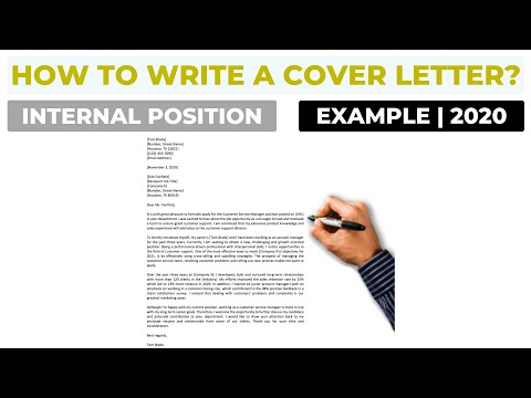 How To Write a Cover Letter For an Internal Position? | Example