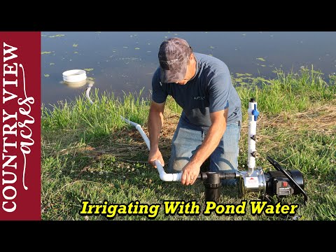 Building a Pond Irrigation Pump to water the garden and lower our water bill.