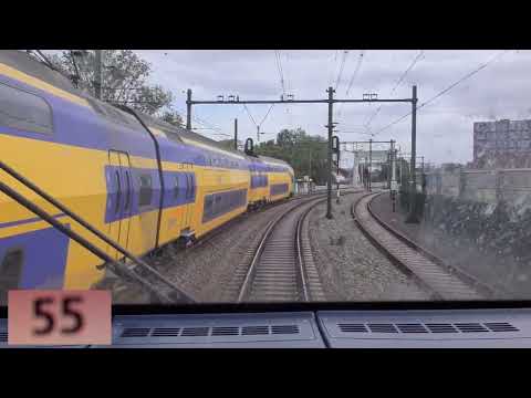 Meerijden met de machinist van Zandvoort naar Amsterdam. (met snelheidsmeter)