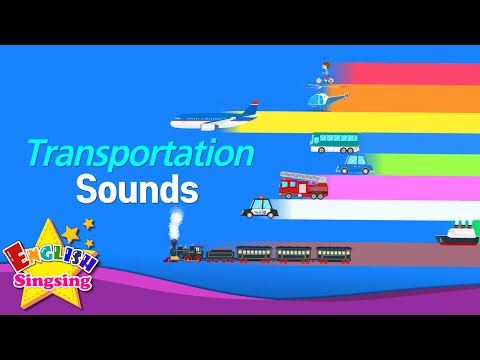 Kids vocabulary - Transportation Sounds - Vehicle - Learn English for kids - educational video