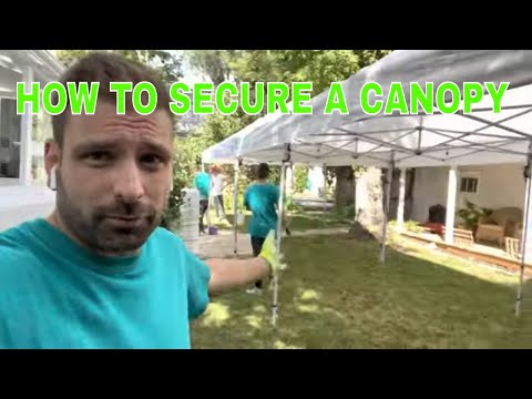 How To Mount A Pop Up Canopy To Secure It In 💨 WIND 💨 Tutorial