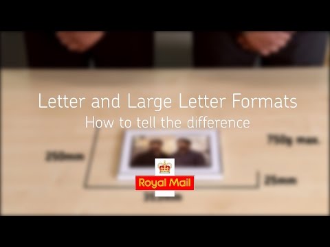 Hulp en ondersteuning - Hoe u het verschil kunt zien tussen de formaten Large Letter en Parcel