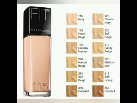 fit me foundation shade giude