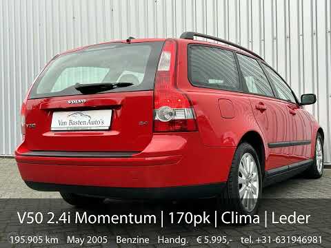 Volvo V50 2.4i Momentum | 170pk | Clima | Leder | Youngtimer | 05 | Volledige historie |