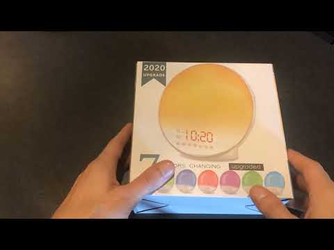 Wake Up Light Sunrise Alarm Clock: Unbox & Setup