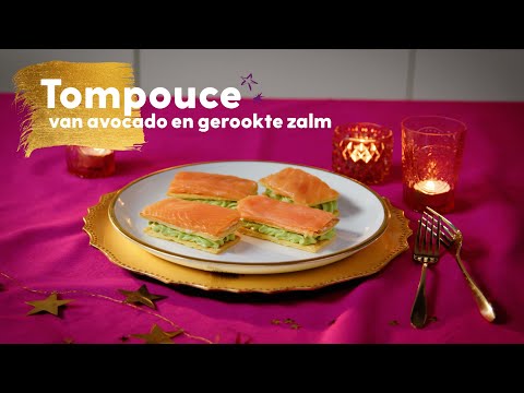 Hartige tompouce met avocado en zalm - #kerstrecepten – Allerhande