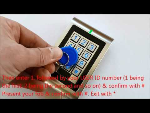 K401-I keypad - How to add a key fob or card