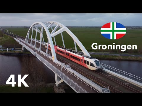 Walfridusbrug Groningen - 4k Drone Footage