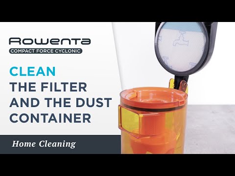 How to clean the filter and the dust container? | Compact Power Cyclonic | Rowenta